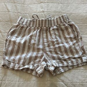 Old Navy High Waist Tan and White Shorts